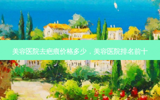美容医院去疤痕价格多少，美容医院排名前十
