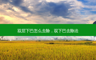 双层下巴怎么去除，双下巴去除法