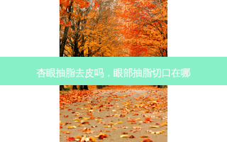 杏眼抽脂去皮吗，眼部抽脂切口在哪