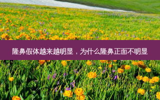 隆鼻假体越来越明显，为什么隆鼻正面不明显