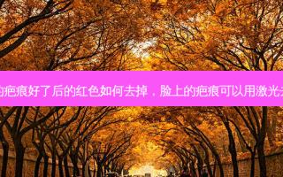 脸上的疤痕好了后的红色如何去掉，脸上的疤痕可以用激光去除吗