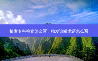 植发专科检查怎么写，植发诊断术语怎么写