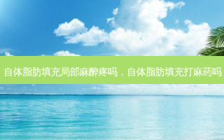自体脂肪填充局部麻醉疼吗，自体脂肪填充打麻药吗