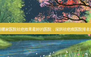 深圳哪家医院祛疤效果最好的医院，深圳祛疤痕医院排名前十