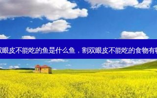 割双眼皮不能吃的鱼是什么鱼，割双眼皮不能吃的食物有哪些