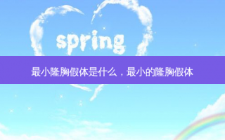 最小隆胸假体是什么，最小的隆胸假体