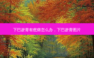 下巴淤青有疙瘩怎么办，下巴淤青图片