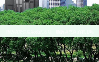 脂肪填充快速吸收的方法，脂肪填充真的有用吗
