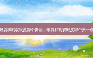 眼袋和割双眼皮哪个贵些，眼袋和割双眼皮哪个贵一点