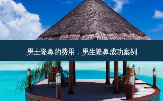 男士隆鼻的费用，男生隆鼻成功案例
