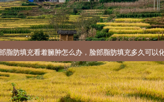 脸部脂肪填充看着臃肿怎么办，脸部脂肪填充多久可以化妆