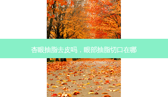 杏眼抽脂去皮吗,眼部抽脂切口在哪-第1张图片-美和整形网 杏眼抽脂去皮吗,眼部抽脂切口在哪-第1张图片-美和整形网