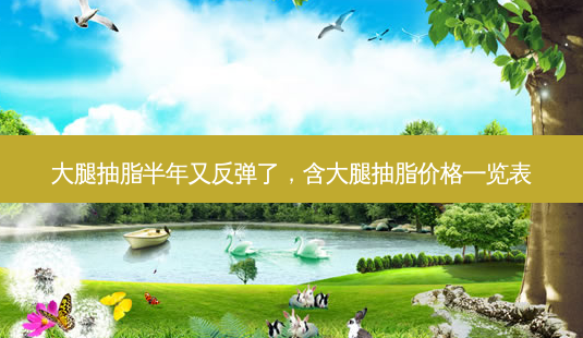 大腿抽脂半年又反弹了,含大腿抽脂价格一览表-第1张图片-美和整形网 大腿抽脂半年又反弹了,含大腿抽脂价格一览表-第1张图片-美和整形网