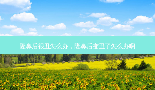 隆鼻后很丑怎么办,隆鼻后变丑了怎么办啊-第1张图片-美和整形网 隆鼻后很丑怎么办,隆鼻后变丑了怎么办啊-第1张图片-美和整形网