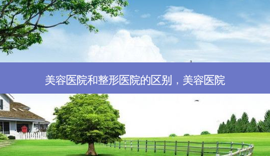 美容医院和整形医院的区别，美容医院-第1张图片-美和整形网